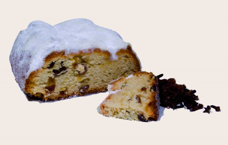 Weizen Rosinen Butter Stollen 1.0 kg mit Schweineschmalz Anteil 2,05%